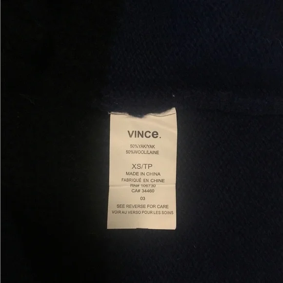 𝅺VINCE yak/wool colorblock sweater . XS( run big ) - Picture 5 of 9